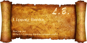 Lippay Benke névjegykártya
