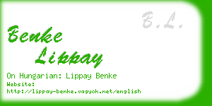 benke lippay business card